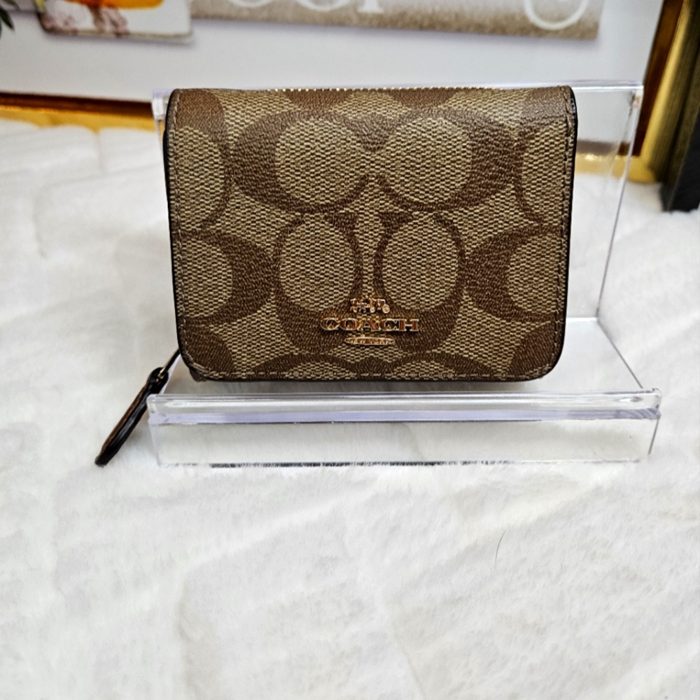 Coach Brown Trifold Wallet
